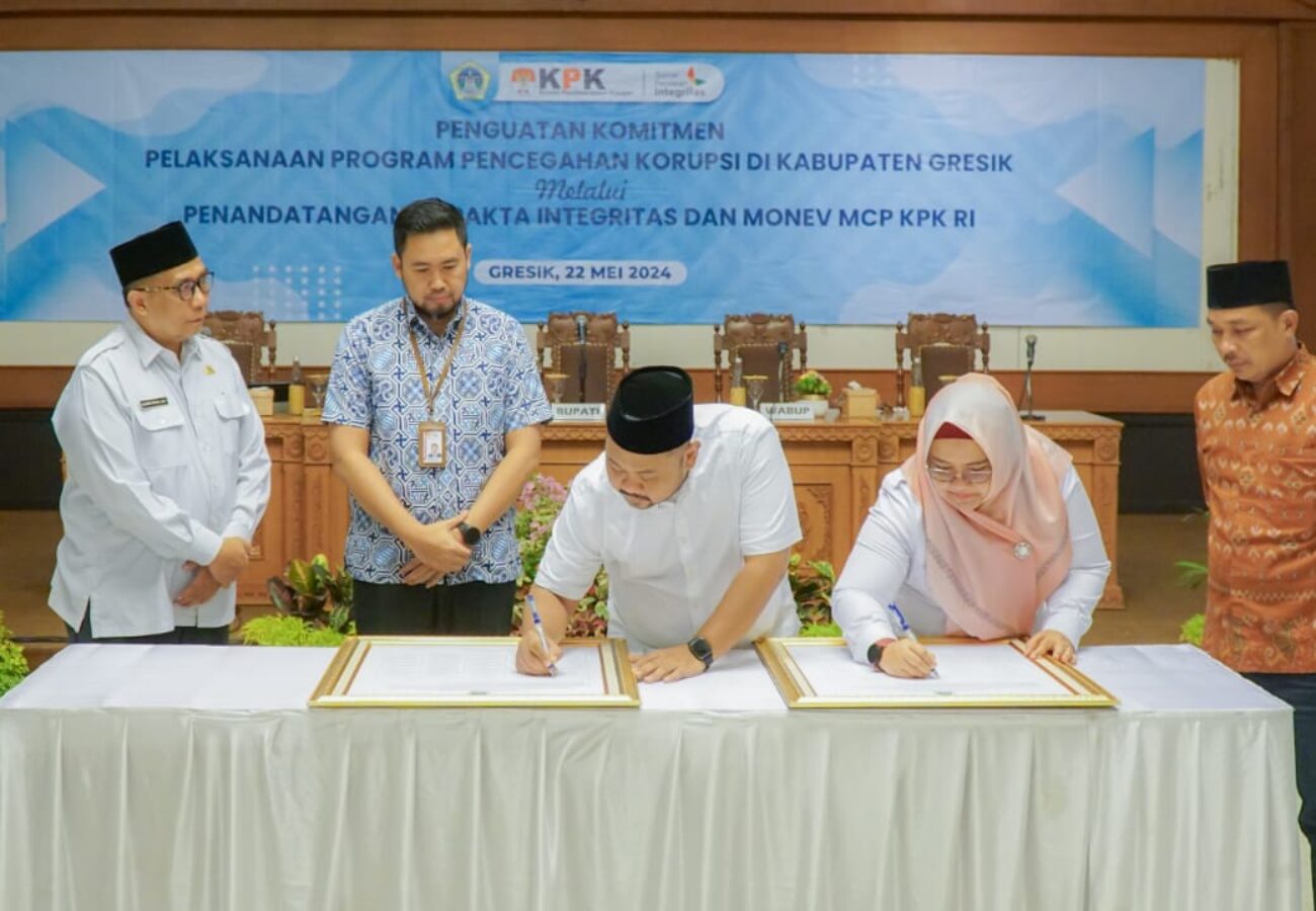 Komitmen Cegah Korupsi, Pemkab Gresik Lakukan Monitoring Centre for Prevention Dengan KPK RI