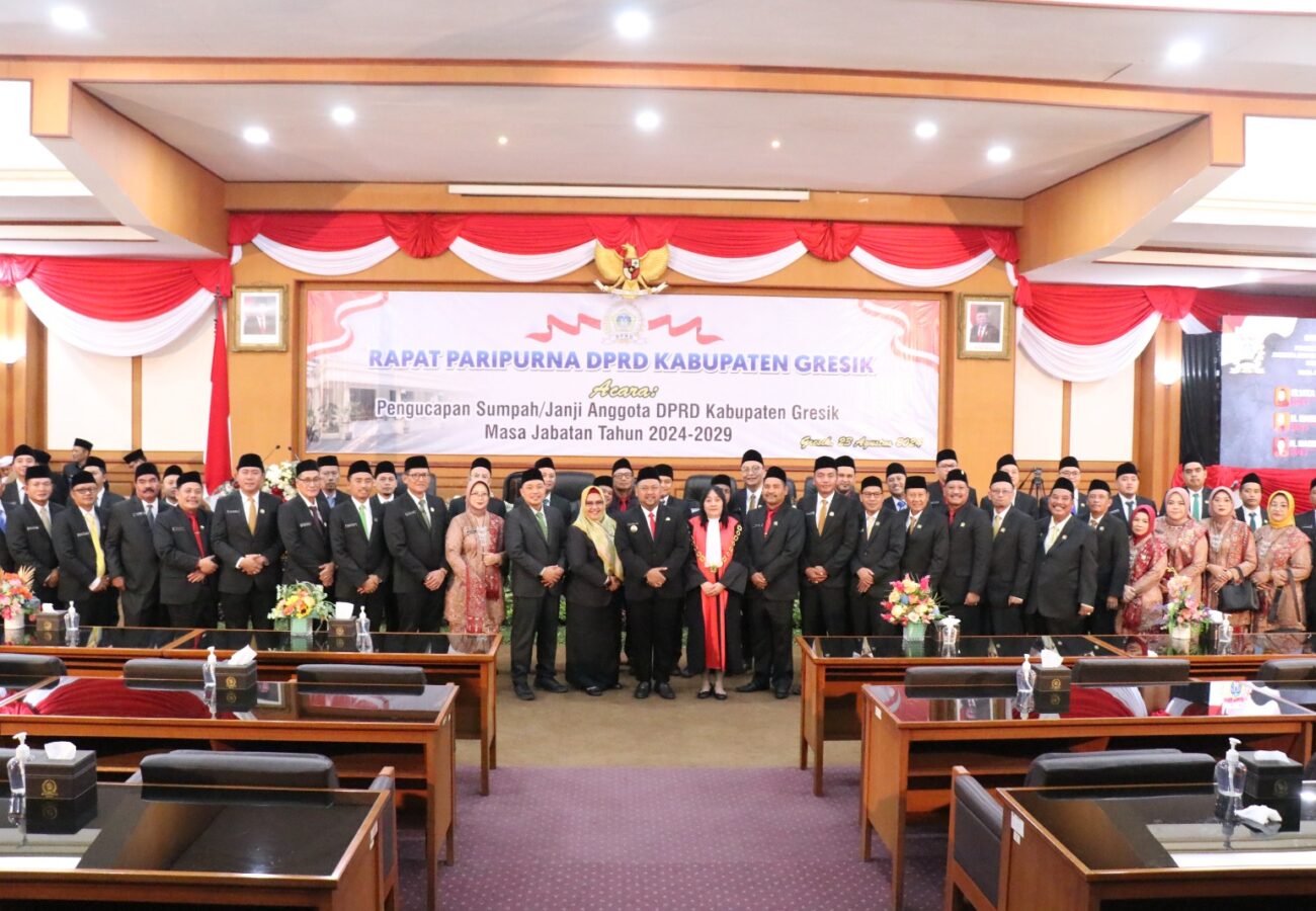Bupati Gresik Ajak Tingkatkan Kerja Sama Anggota DPRD Baru Bersama Eksekutif Dalam Membangun Daerah