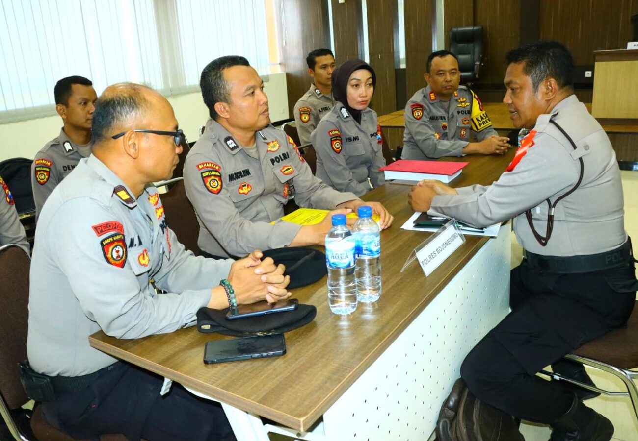 Samapta Polres Gelar Supervisi di Mapolres Gresik, Bentuk Kesiapan Hadapi Pemilu 2024