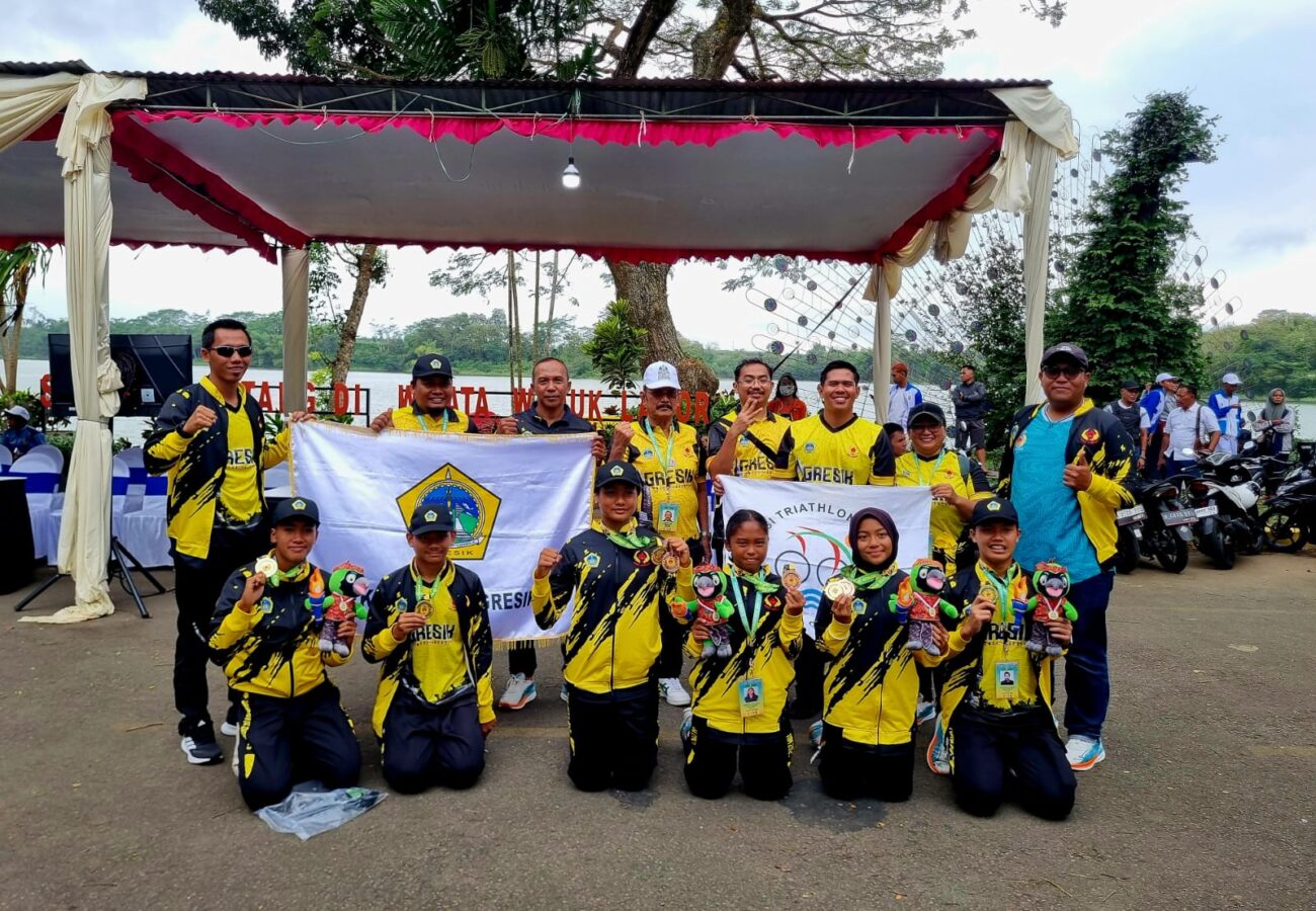 Cabor Baru Triathlon Gresik Sukses Rebut Juara Umum Raih 6 Medali di Porprov IX Jatim 2025